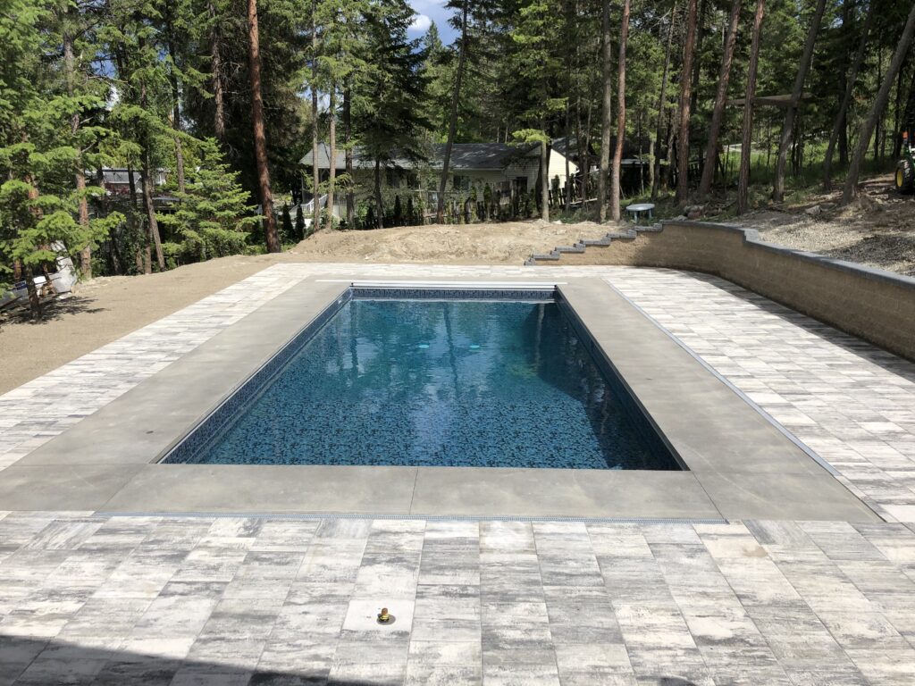 Hydrapressed Slab installation around pool deck