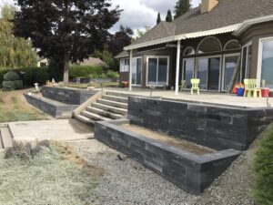 Best block retaining wall contractor in Kelowna BC Romanesque Interlock and Tile