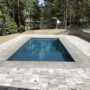 Hydrapressed Slab installation around pool deck