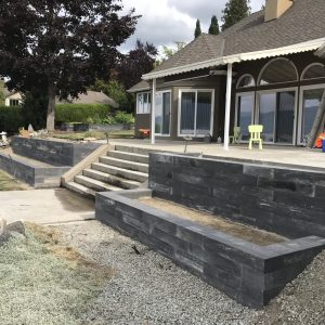 Best block retaining wall contractor in Kelowna BC Romanesque Interlock and Tile