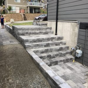 paver Stairs & Wall installation Romanesque Interlock & tile Kelowna