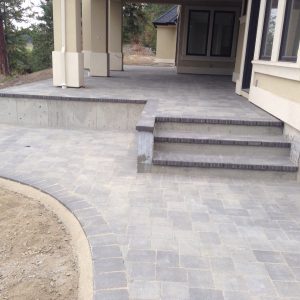 brick stairs and paver patio kelowna